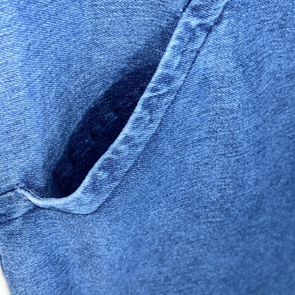 Boden  denim dress knee length 3/4 sleeves Size 14 women’s pockets boho preppy - Picture 10 of 11